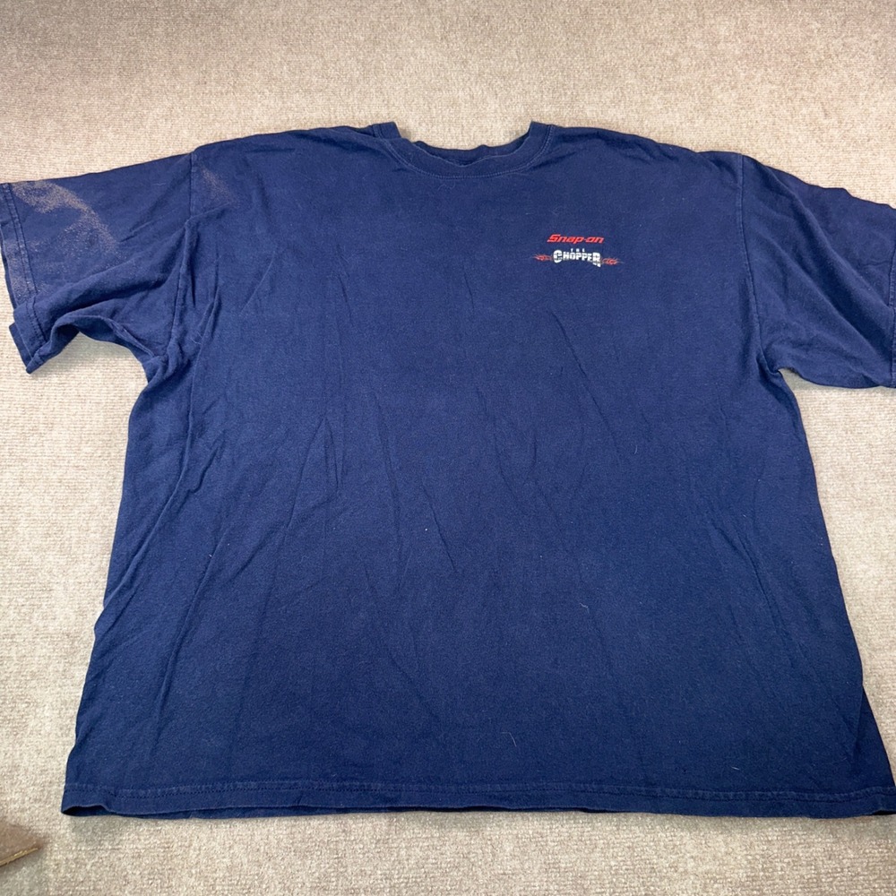 Snap-on Tools The Chopper Graphic T-Shirt Navy Blue XXL Gildan Heavy Cotton